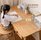 Oak solid Wood аdjustable Study Desk, Kids Kraft table Oak solid Wood