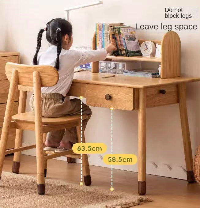 Oak solid Wood аdjustable Study Desk, Kids Kraft table Oak solid Wood