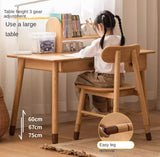 Oak solid Wood аdjustable Study Desk, Kids Kraft table Oak solid Wood