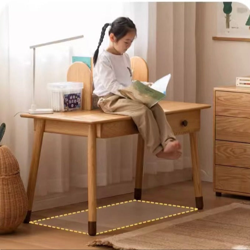 Oak solid Wood аdjustable Study Desk, Kids Kraft table Oak solid Wood