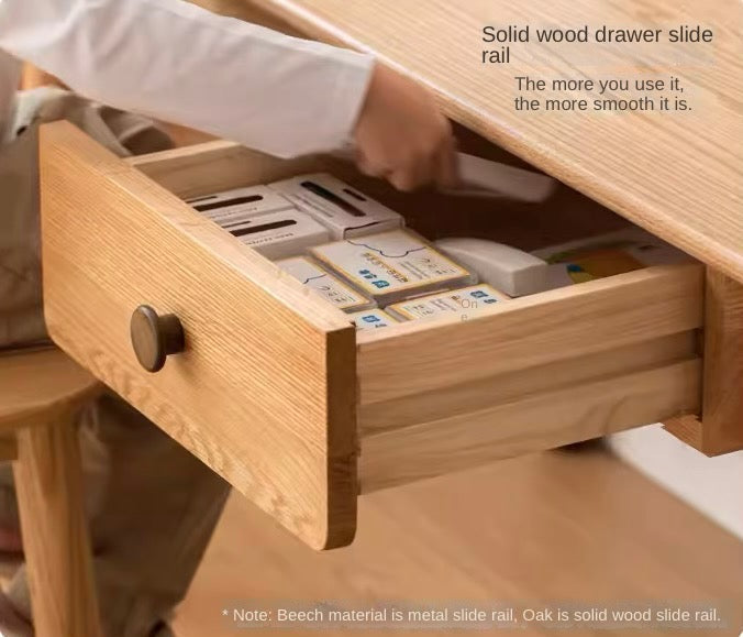 Oak solid Wood аdjustable Study Desk, Kids Kraft table Oak solid Wood