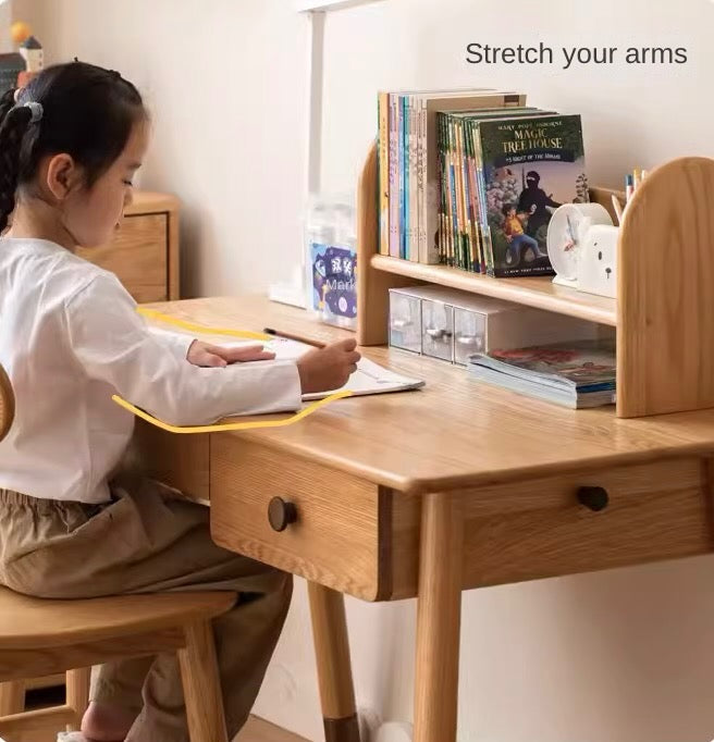 Oak solid Wood аdjustable Study Desk, Kids Kraft table Oak solid Wood