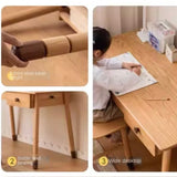 Oak solid Wood аdjustable Study Desk, Kids Kraft table Oak solid Wood
