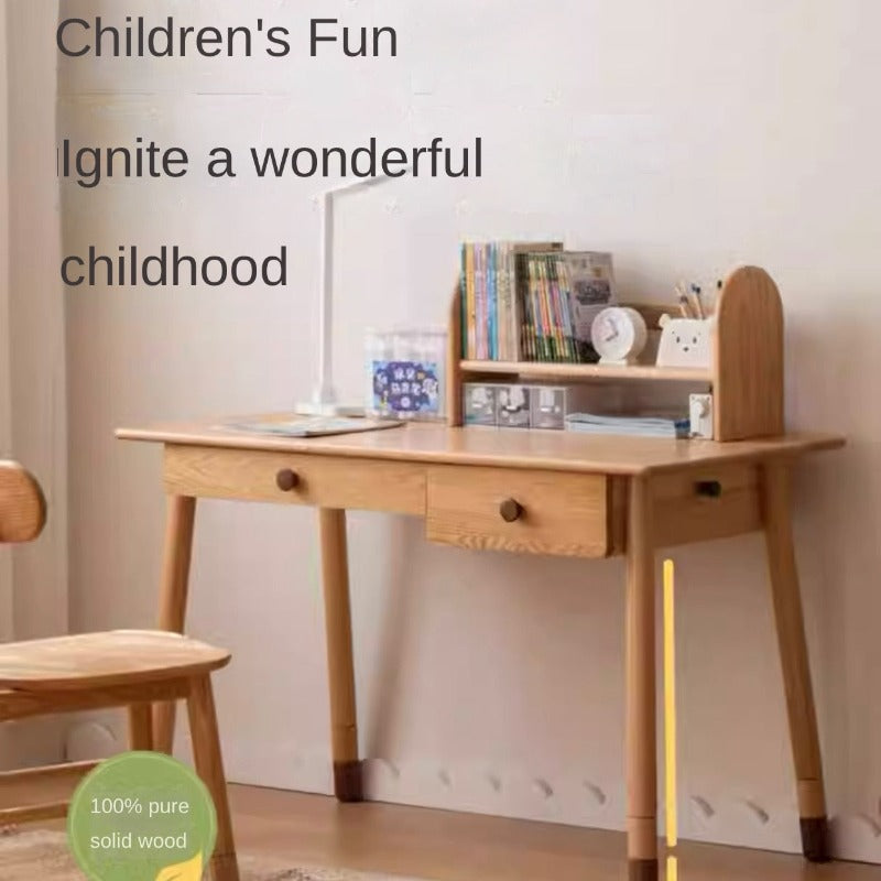 Oak solid Wood аdjustable Study Desk, Kids Kraft table Oak solid Wood