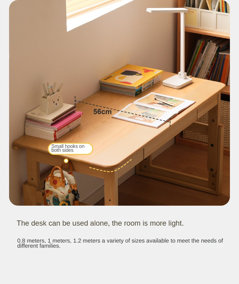 Beech Solid Wood Children's Study Lowered Table