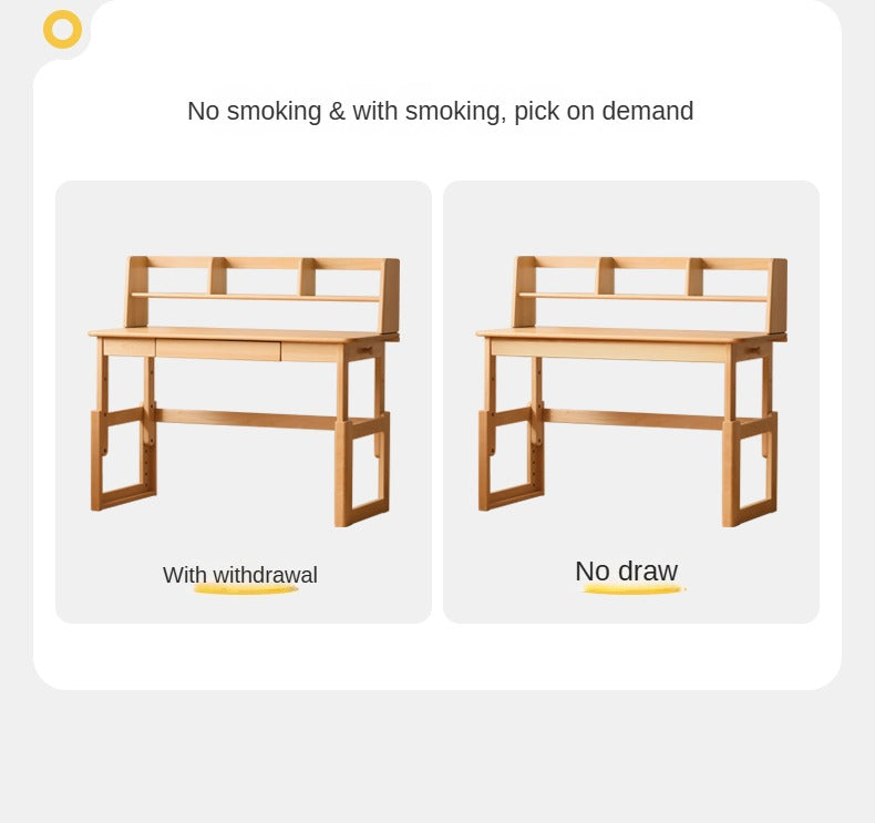 Beech Solid Wood Children's Study Lowered Table