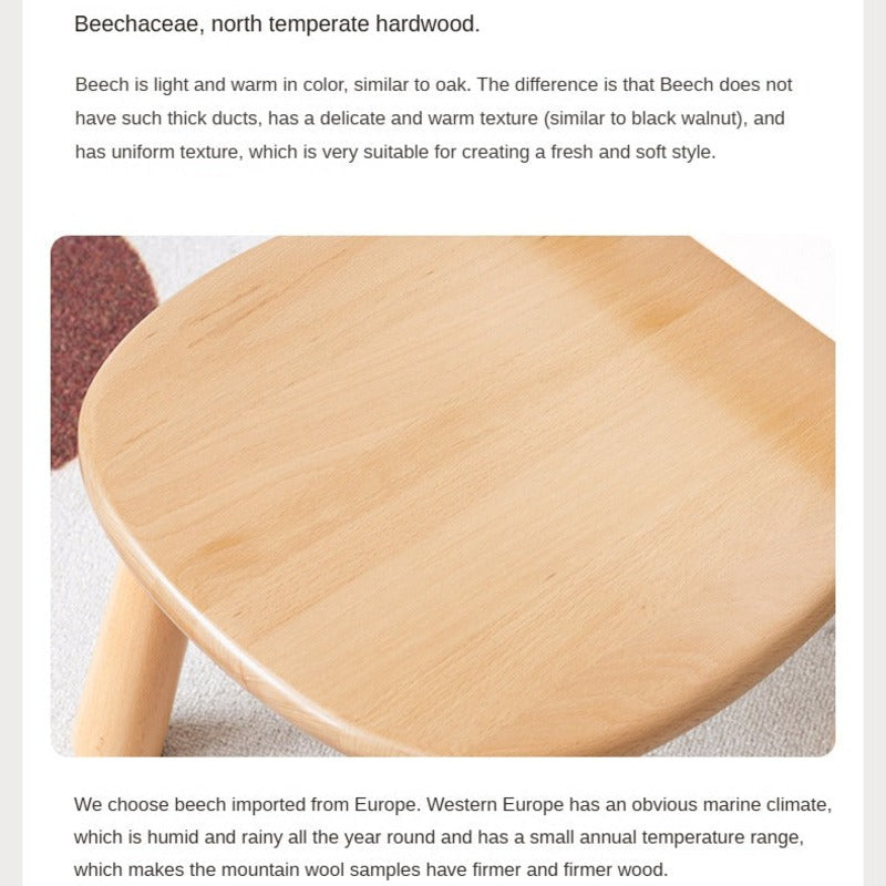 Beech Solid Wood Children's Study Lowered Table