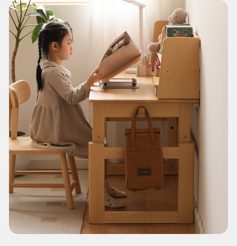 Beech Solid Wood Children's Study Lowered Table
