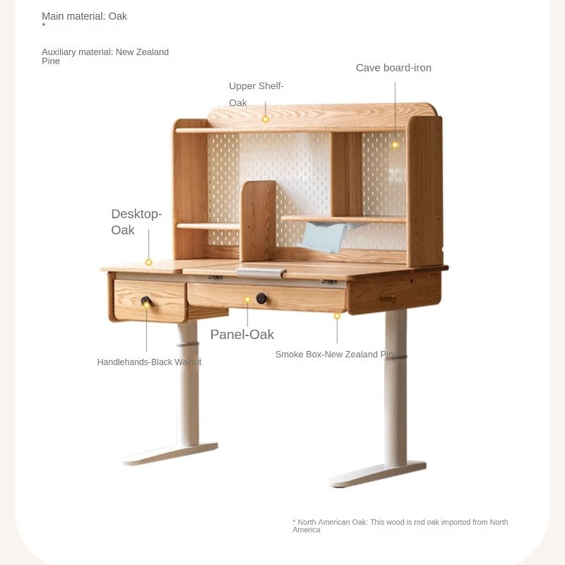 Oak Solid Wood Children's Study Table