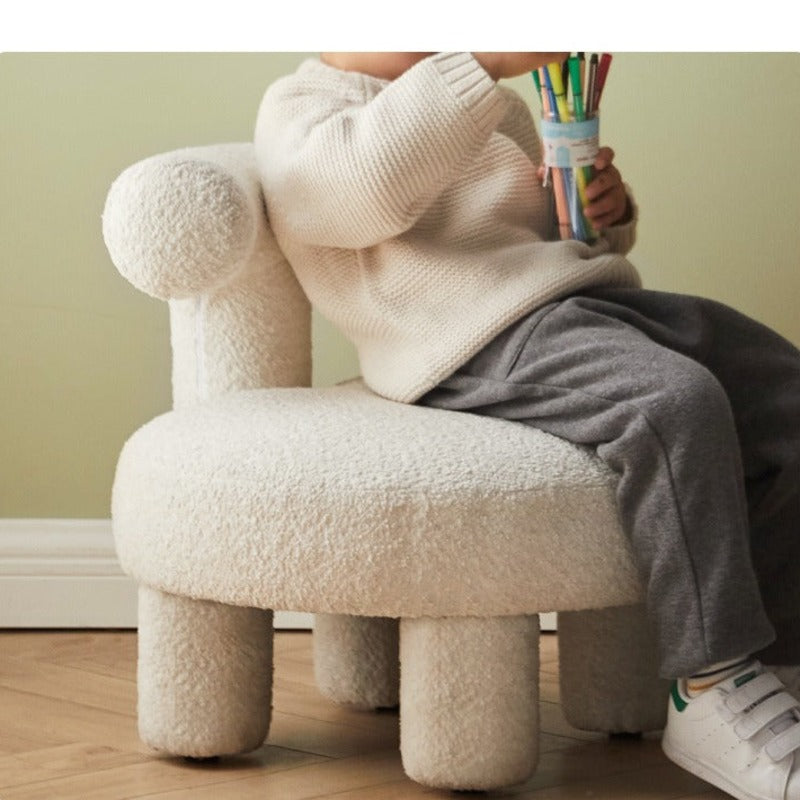 Lamb Velvet Kids Single Chair
