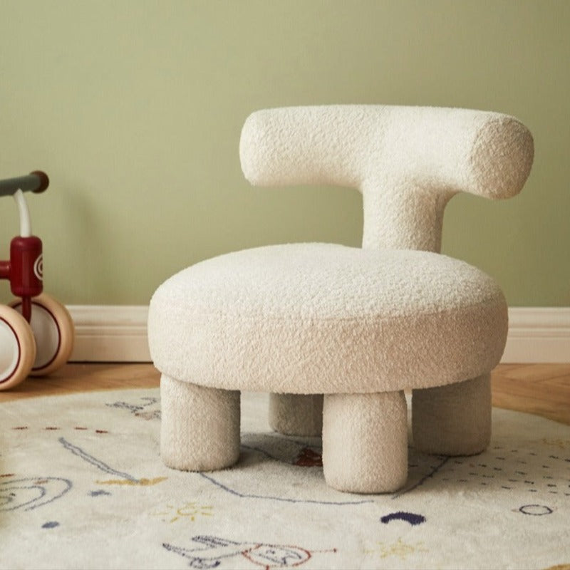 Lamb Velvet Kids Single Chair