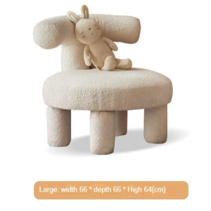 Lamb Velvet Kids Single Chair