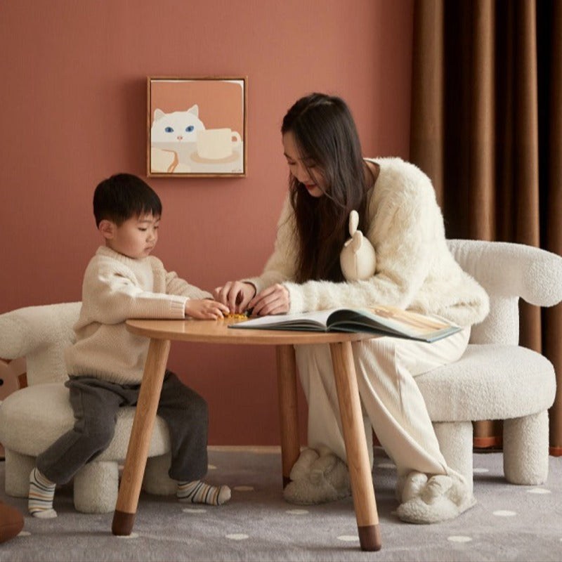 Lamb Velvet Kids Single Chair