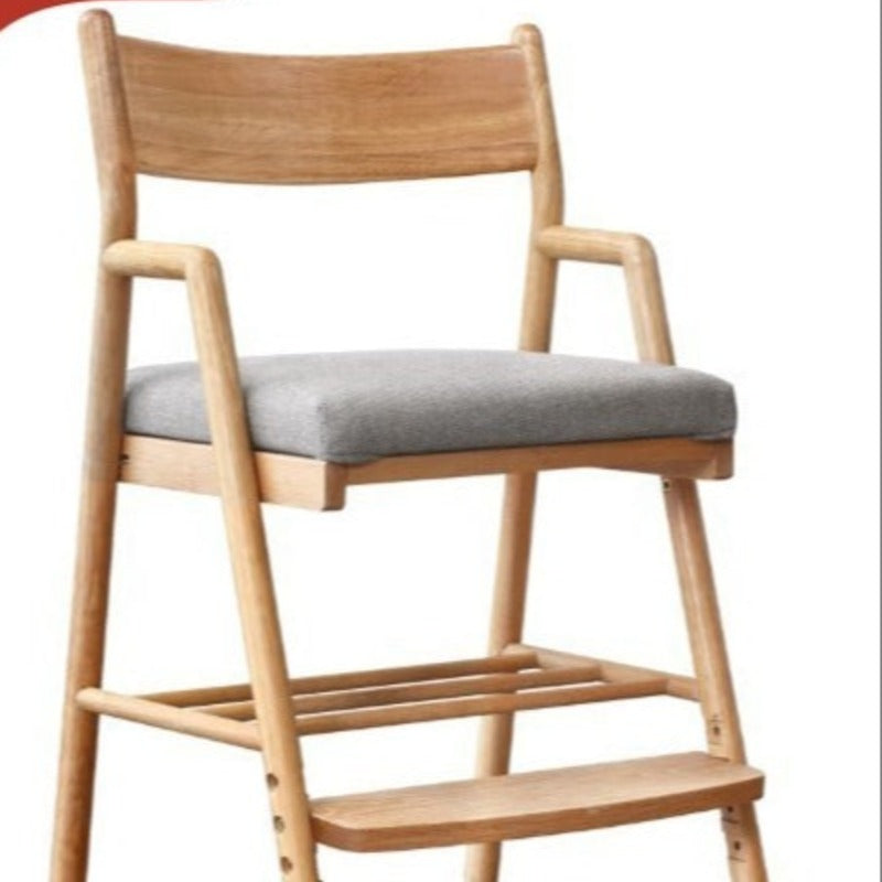 Oak Solid Wood Kids Chair Height-Adjustable.