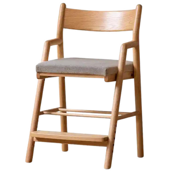 Oak Solid Wood Kids Chair Height-Adjustable.
