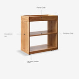 Oak Solid Wood Children's Bookshelf Storage Rack