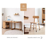 Oak Solid Wood Children's Bookshelf Storage Rack