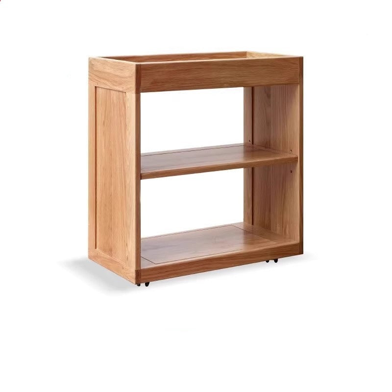Oak Solid Wood Children's Bookshelf Storage Rack