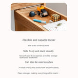 Oak Solid Wood Children's Bookshelf Storage Rack