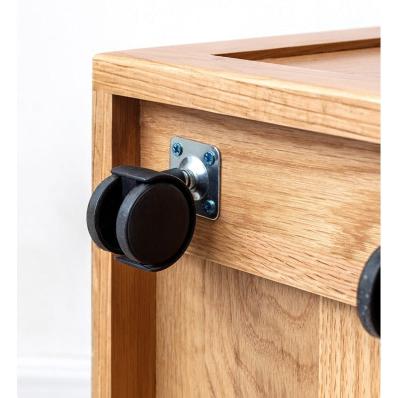 Oak Solid Wood Children's Bookshelf Storage Rack