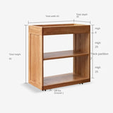 Oak Solid Wood Children's Bookshelf Storage Rack