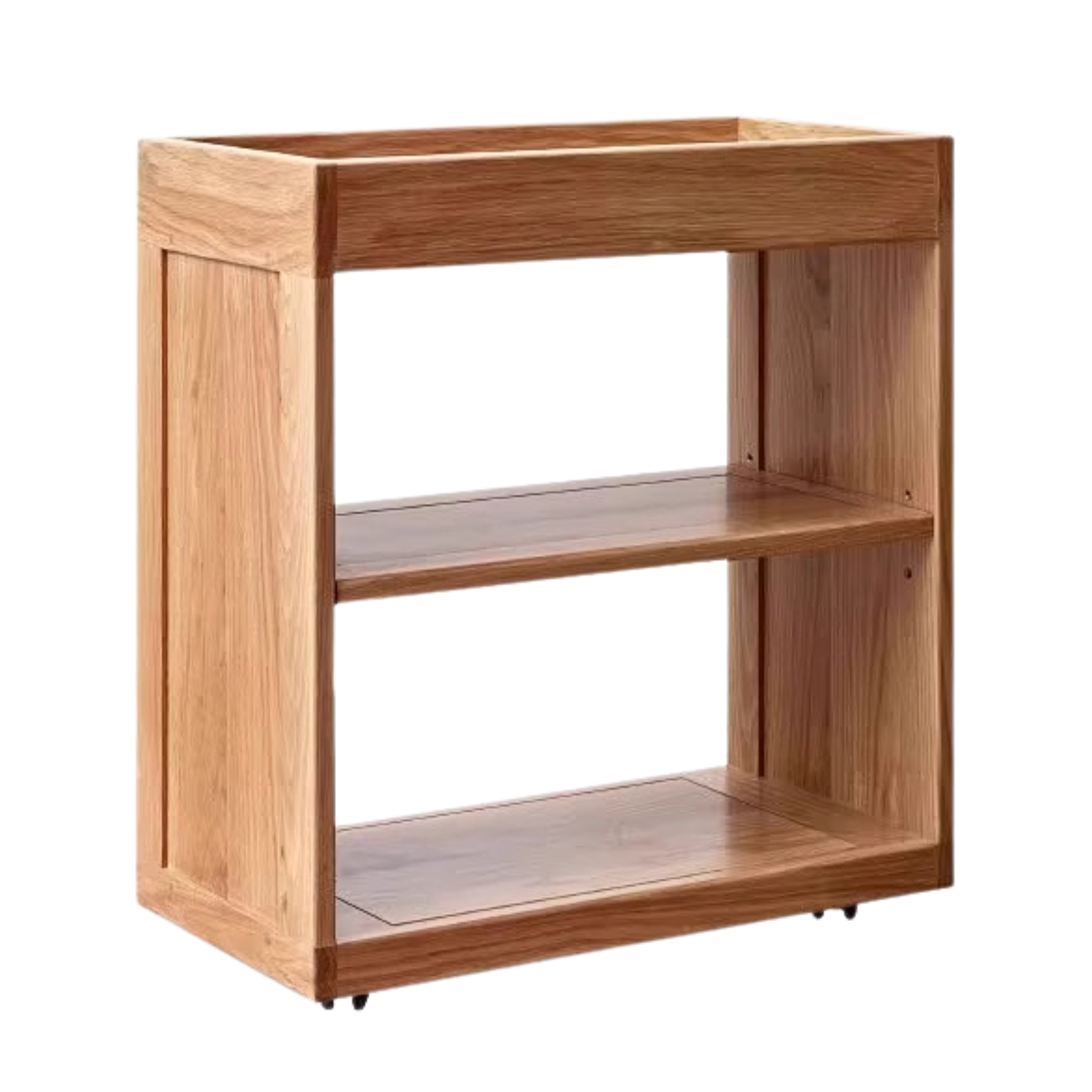 Oak Solid Wood Children's Bookshelf Storage Rack