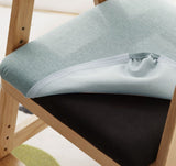 Oak Solid Wood Adjustable Height Kids Soft Chair.