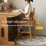 Beech Solid Wood Children's Adjustable Learning Chair.