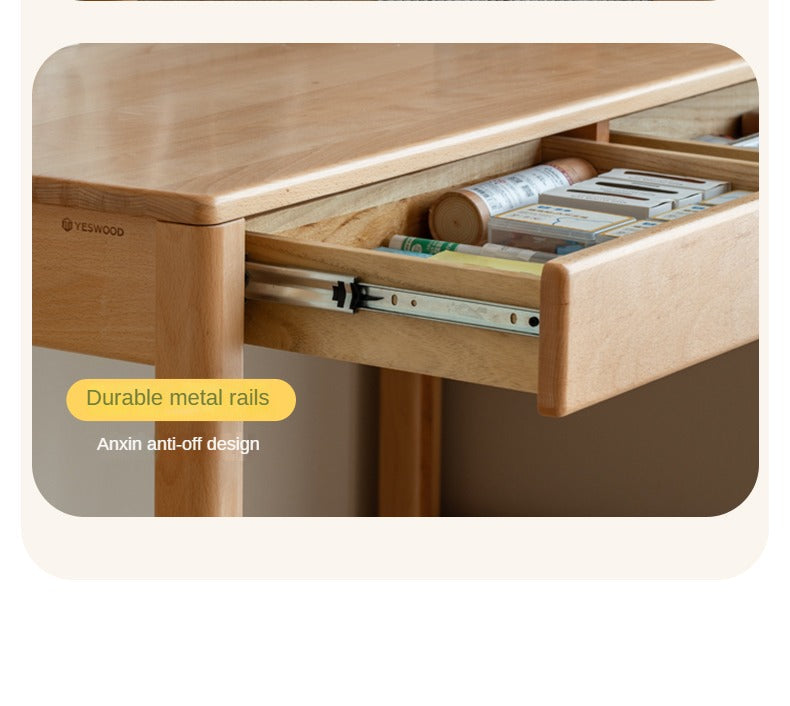 Beech Solid Wood, Solid Rubberwood Children's Desk