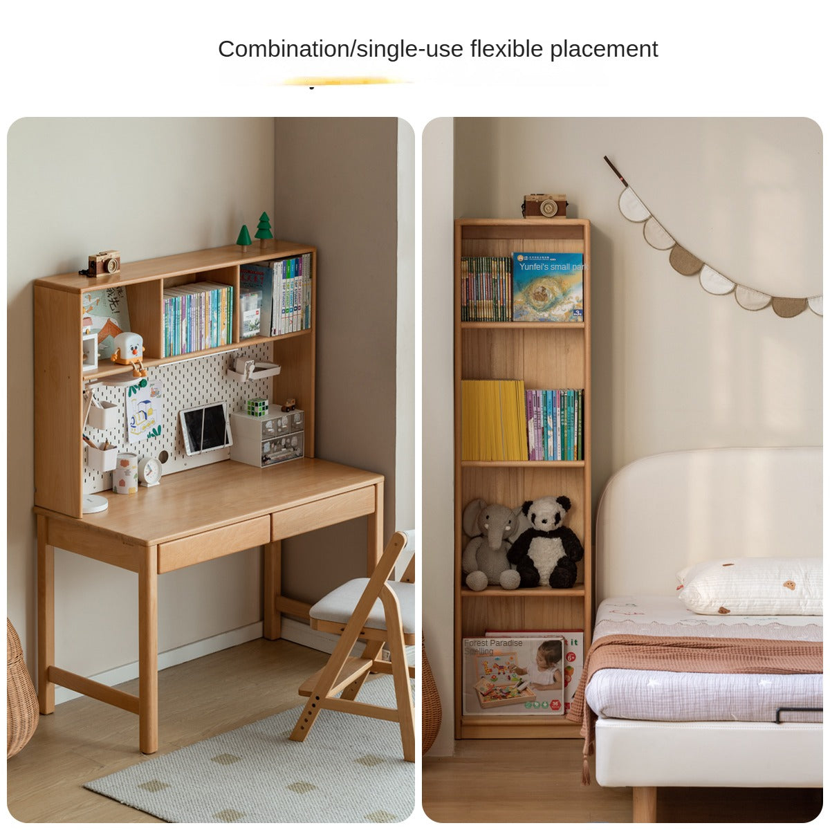 Beech Solid Wood, Solid Rubberwood Children's Desk