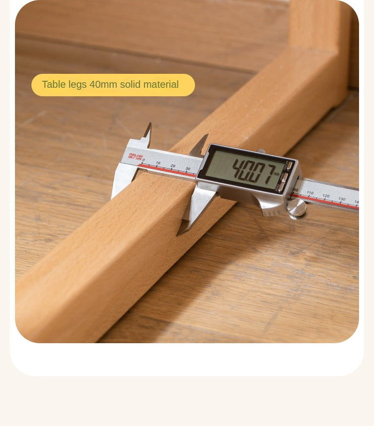 Beech, Rubber Solid Wood Children's Desk Bookshelf Integrated