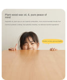 Beech, Rubber Solid Wood Children's Desk Bookshelf Integrated