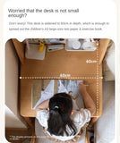 Beech, Rubber Solid Wood Children's Desk Bookshelf Integrated