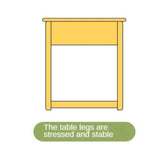 Beech, Rubber Solid Wood Children's Desk Bookshelf Integrated