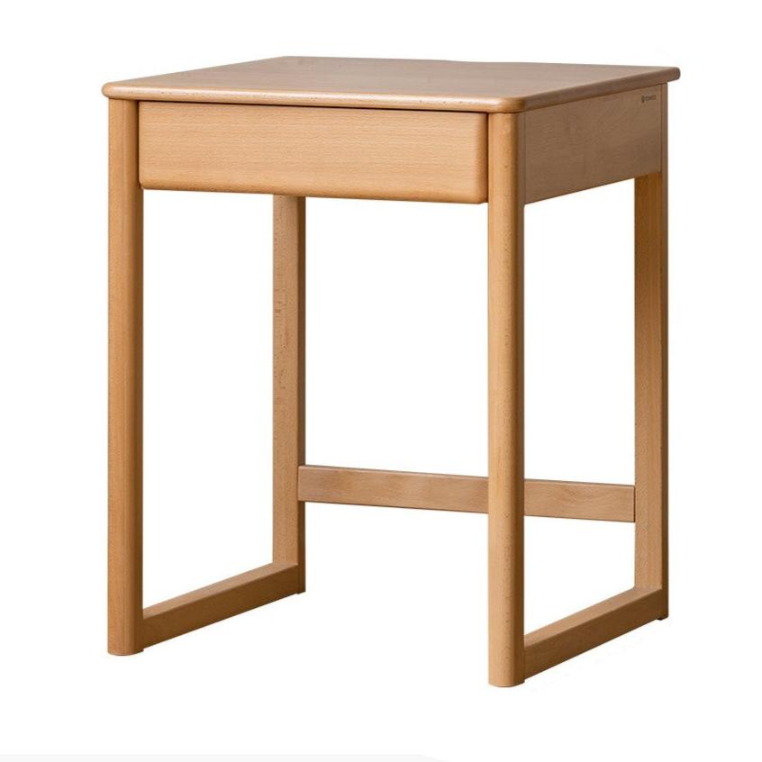 Beech, Rubber Solid Wood Children's Desk Bookshelf Integrated