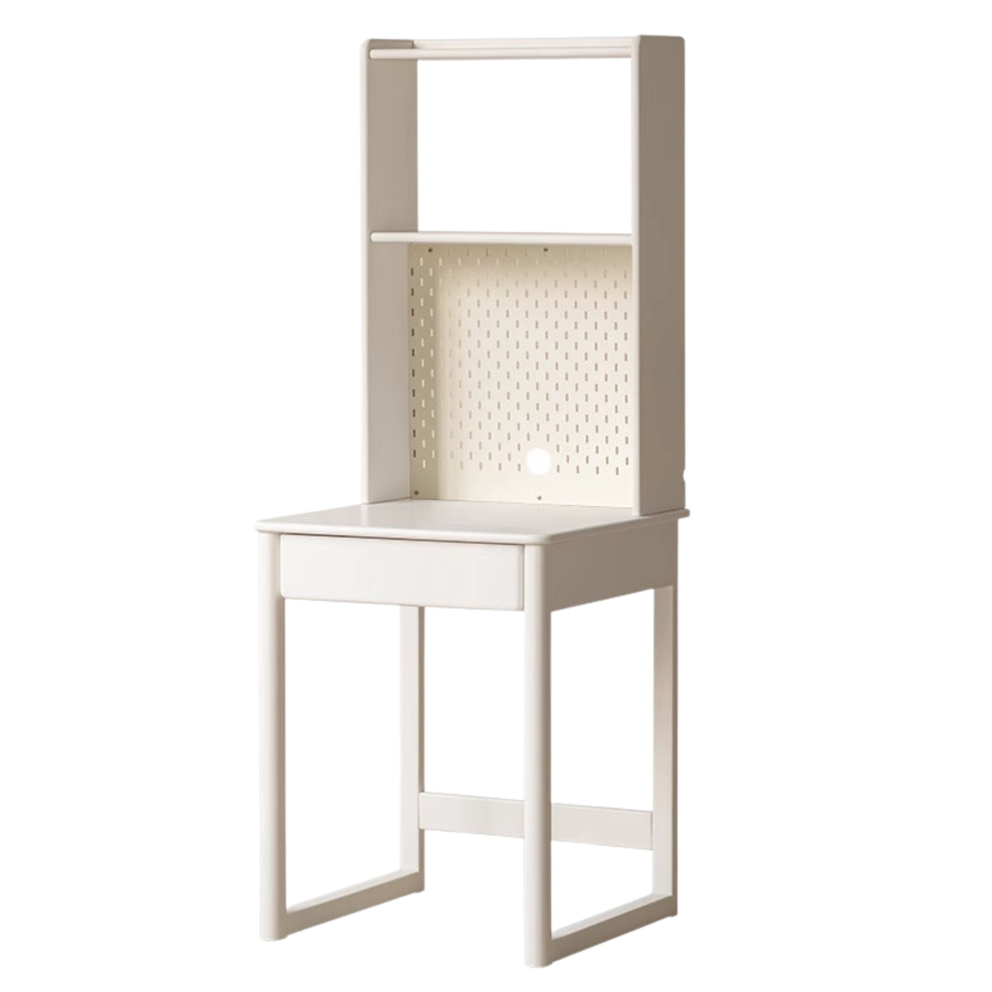 Beech, Rubber Solid Wood Children's Desk Bookshelf Integrated