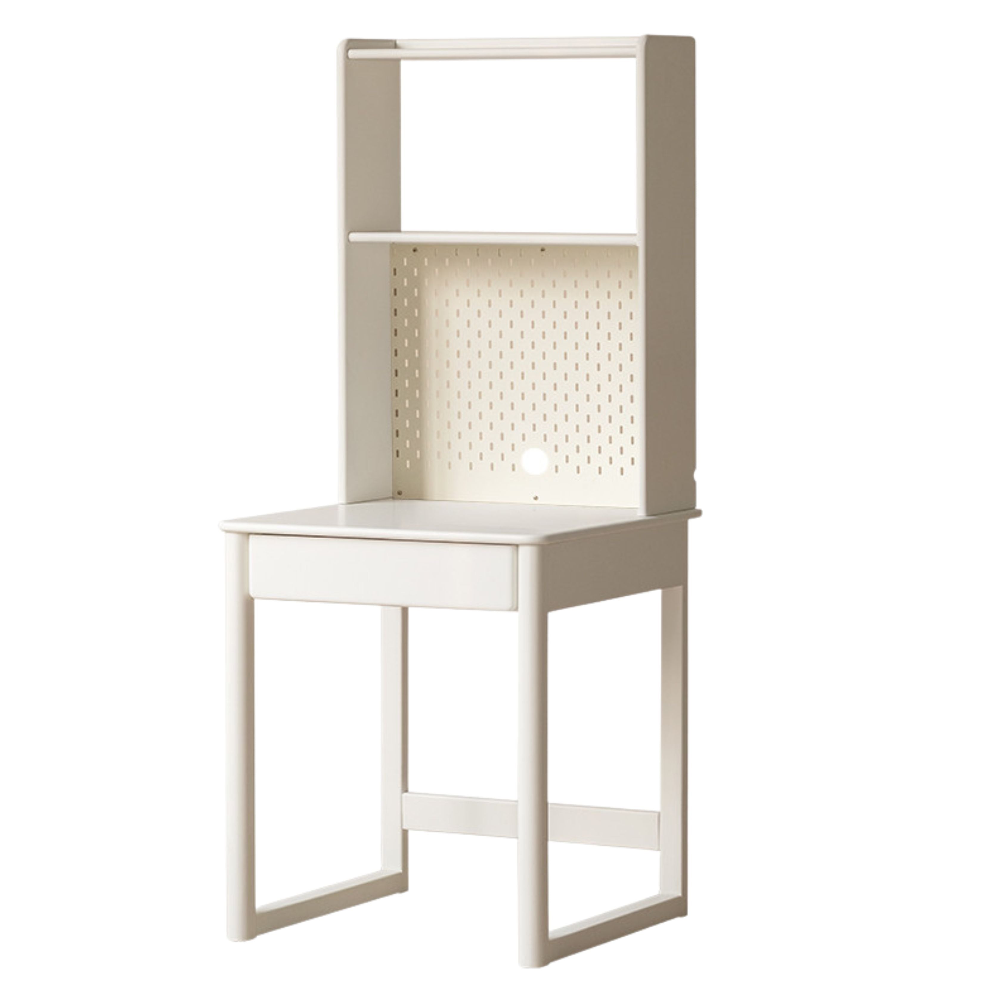 Beech, Rubber Solid Wood Children's Desk Bookshelf Integrated