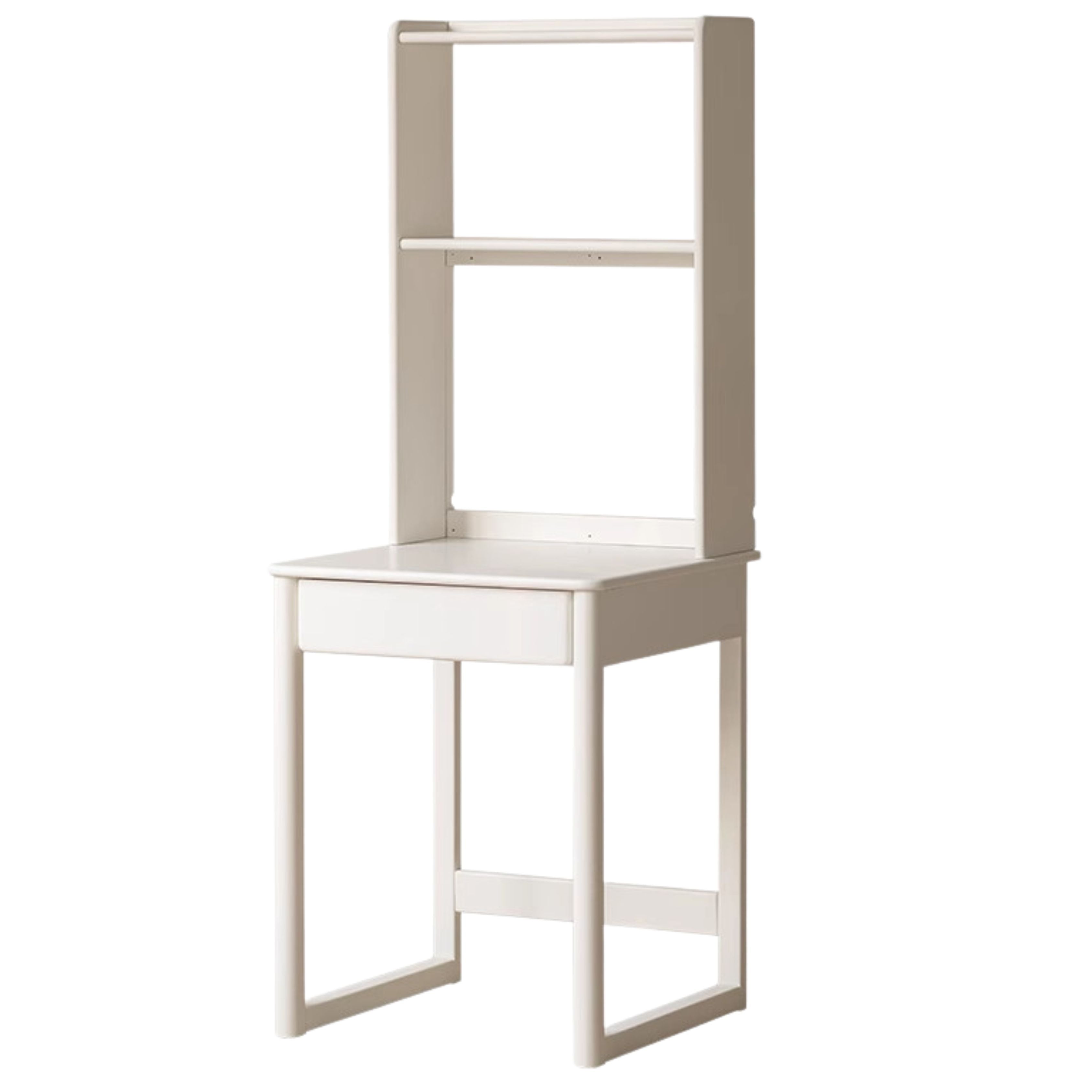 Beech, Rubber Solid Wood Children's Desk Bookshelf Integrated