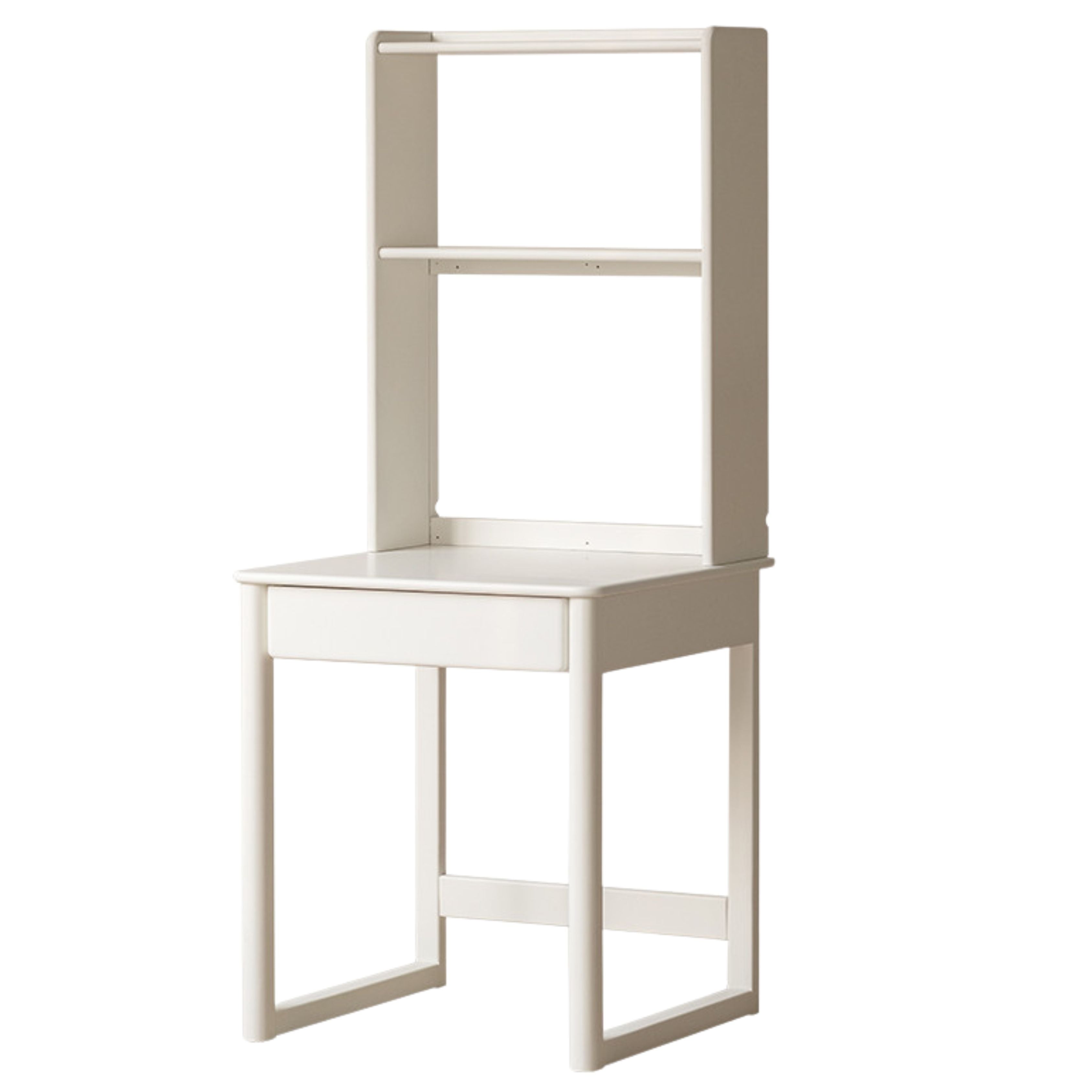 Beech, Rubber Solid Wood Children's Desk Bookshelf Integrated