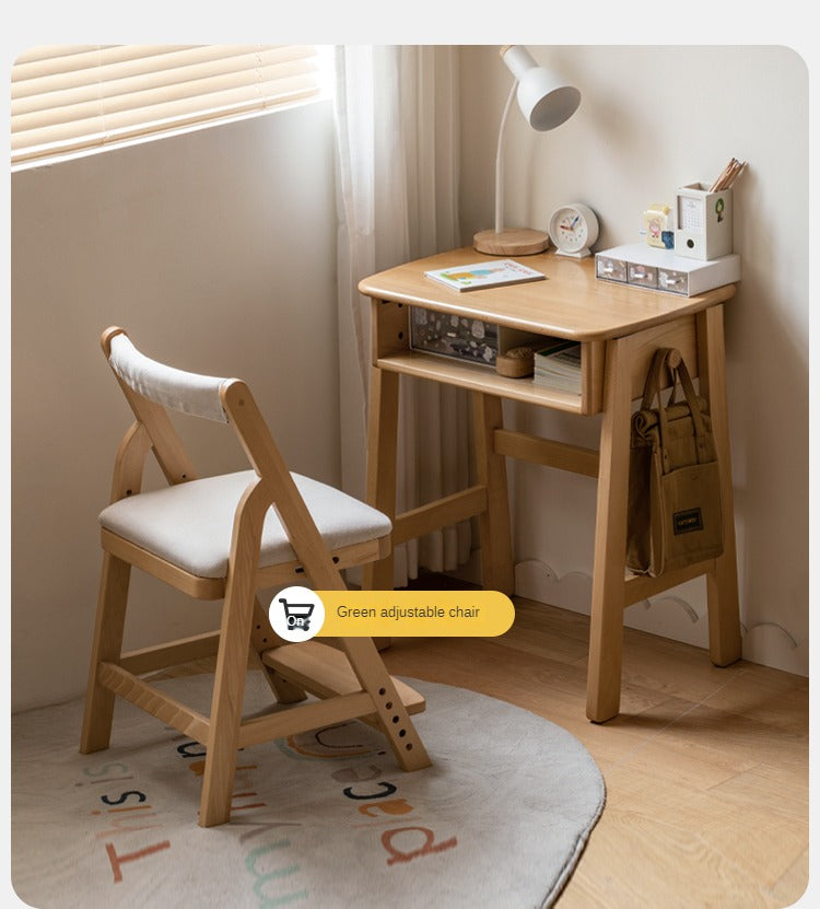 Beech Solid Wood Children's Small Desk