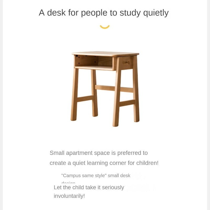 Beech Solid Wood Children's Small Desk