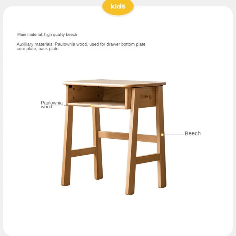 Beech Solid Wood Children's Small Desk