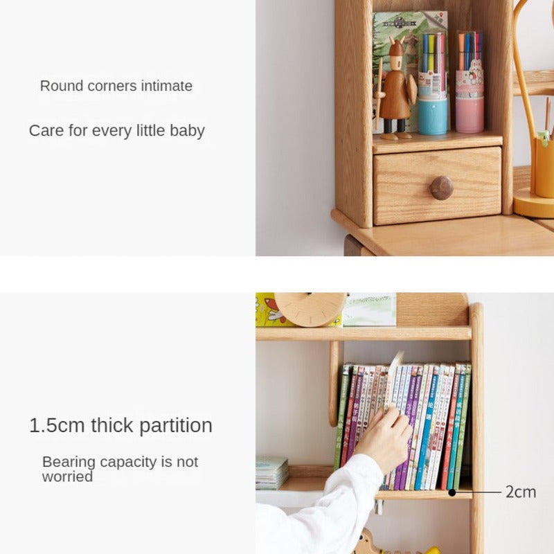 Oak, Beech Solid Wood Shelf  Bookshelf