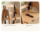 Beech Solid Wood Baby Lifting Dining Chair.