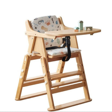 Beech Solid Wood Baby Lifting Dining Chair.