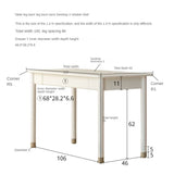 Poplar Solid Wood, solid Rubberwood Children's Elevated Learning Table Cream Drawer Table