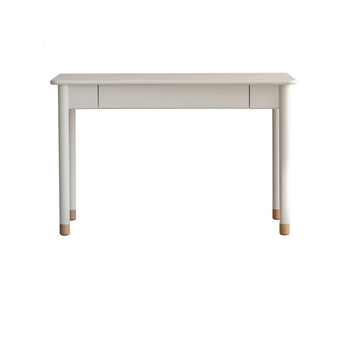 Poplar Solid Wood, solid Rubberwood Children's Elevated Learning Table Cream Drawer Table