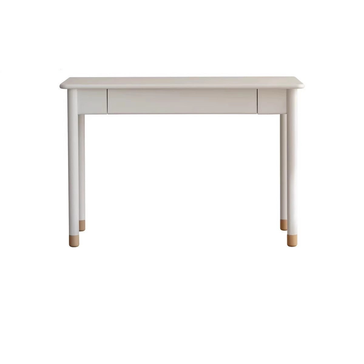 Poplar Solid Wood, solid Rubberwood Children's Elevated Learning Table Cream Drawer Table