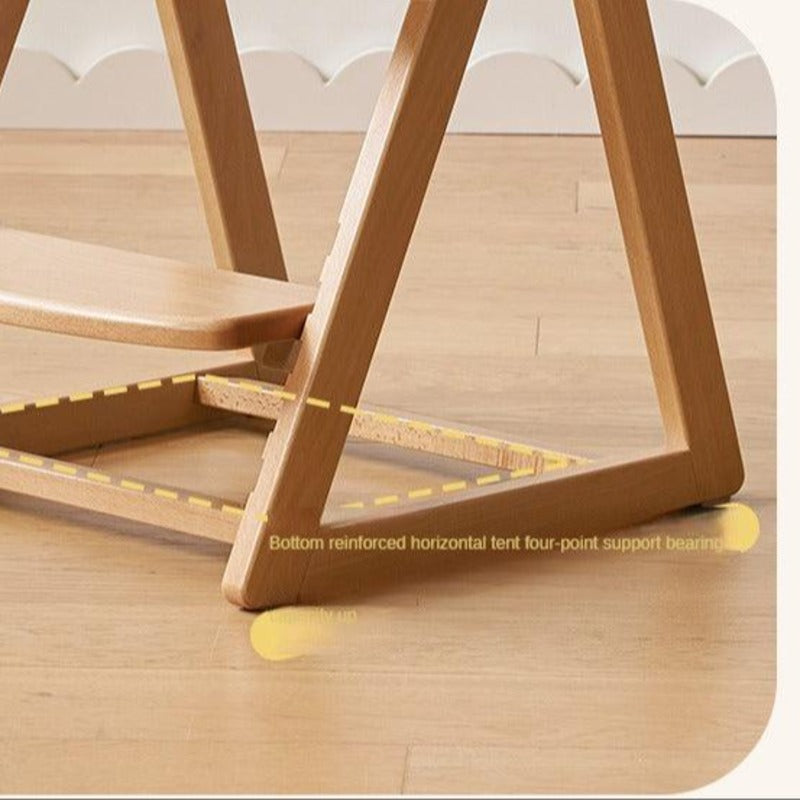 Beech Solid Wood Kid's Adjustable Elevating Chair.