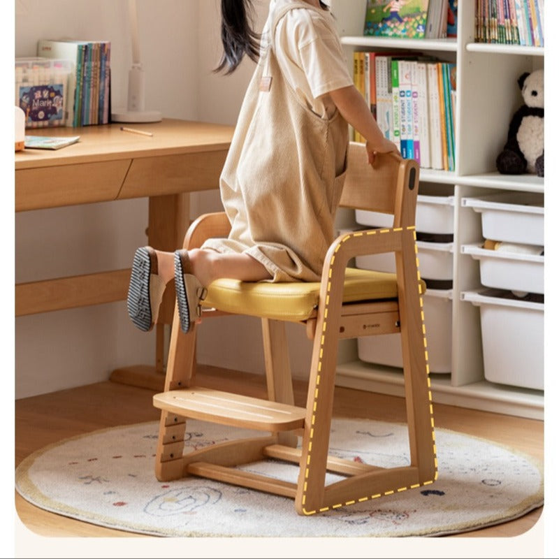 Beech Solid Wood Children's Adjustable Lift Chair.